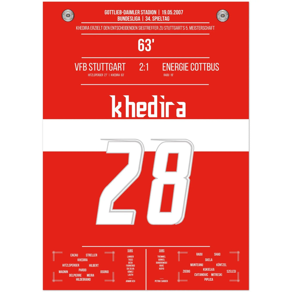 Khedira heads Stuttgart to the championship in 2007.