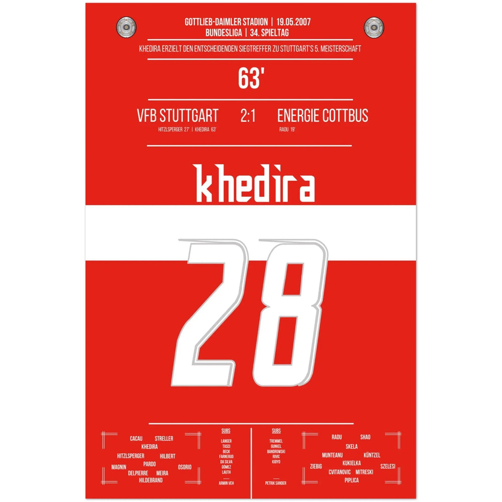 Khedira heads Stuttgart to the championship in 2007.