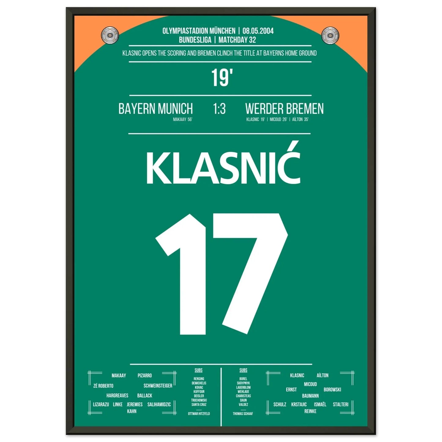 El gol de Klasnic en la conquista del campeonato en Múnich 2004