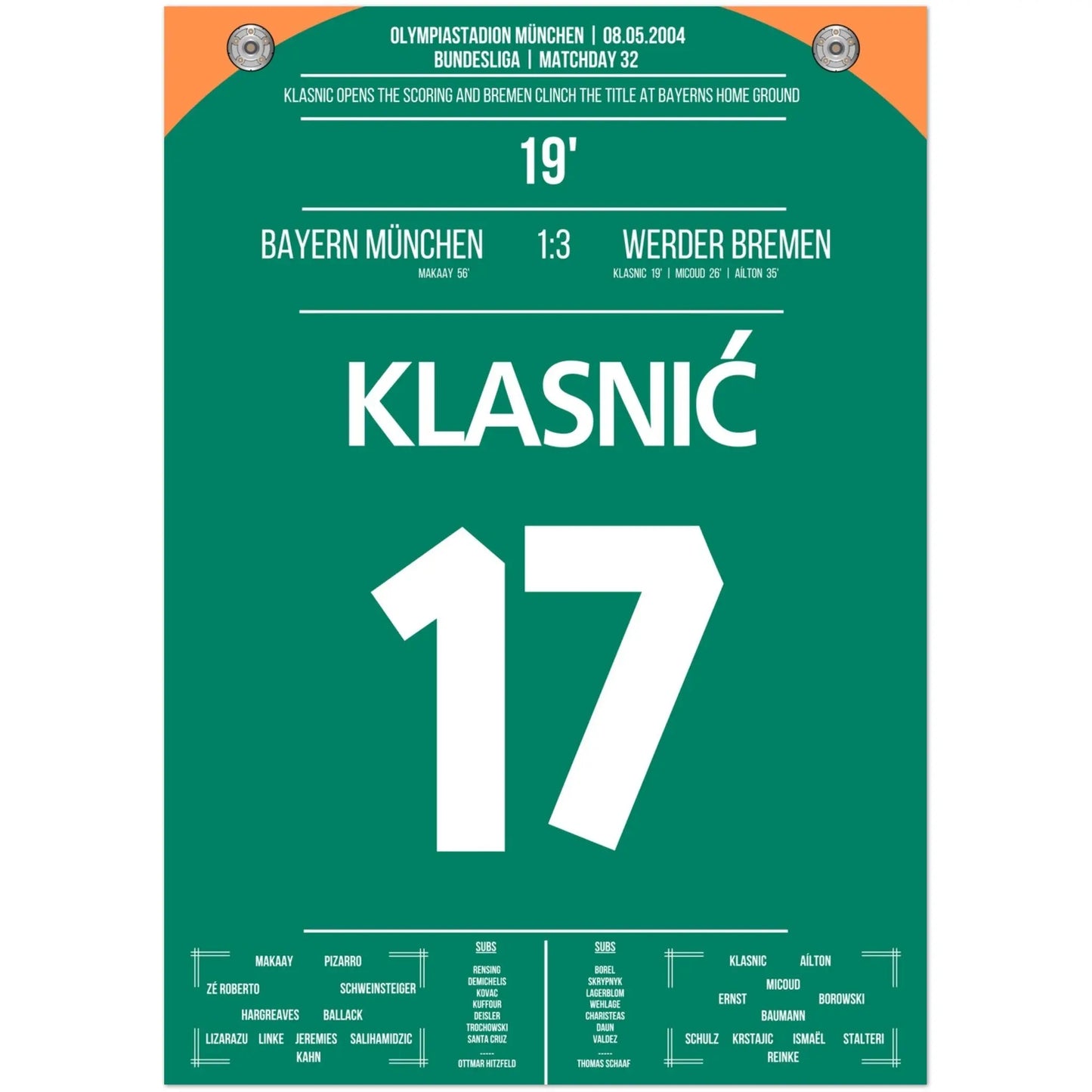 El gol de Klasnic en la conquista del campeonato en Múnich 2004