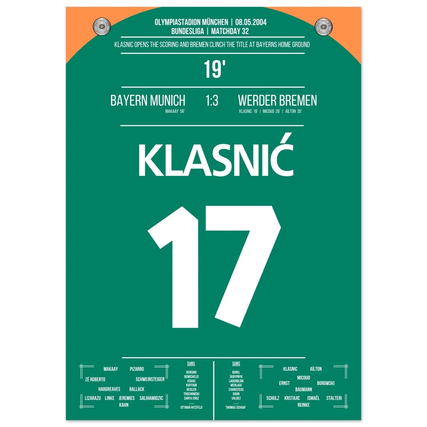 El gol de Klasnic en la conquista del campeonato en Múnich 2004