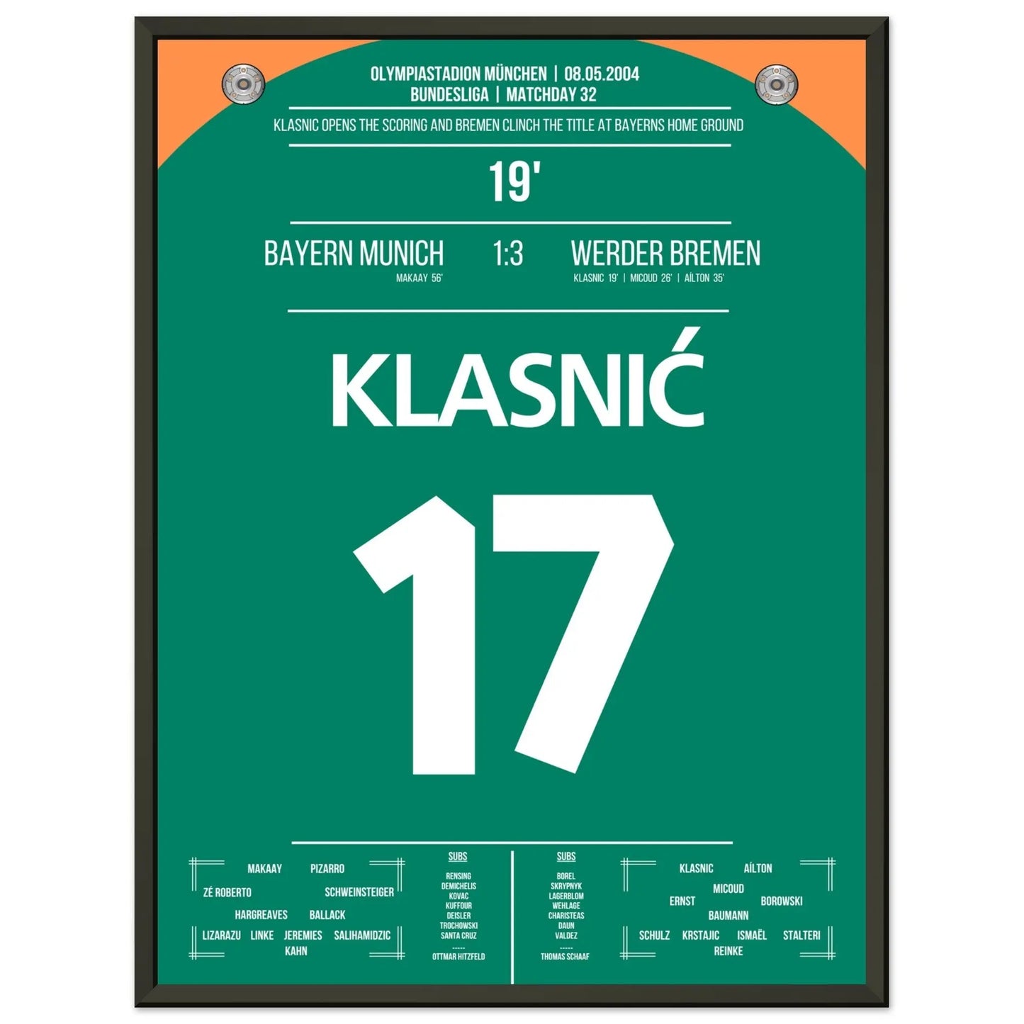 El gol de Klasnic en la conquista del campeonato en Múnich 2004