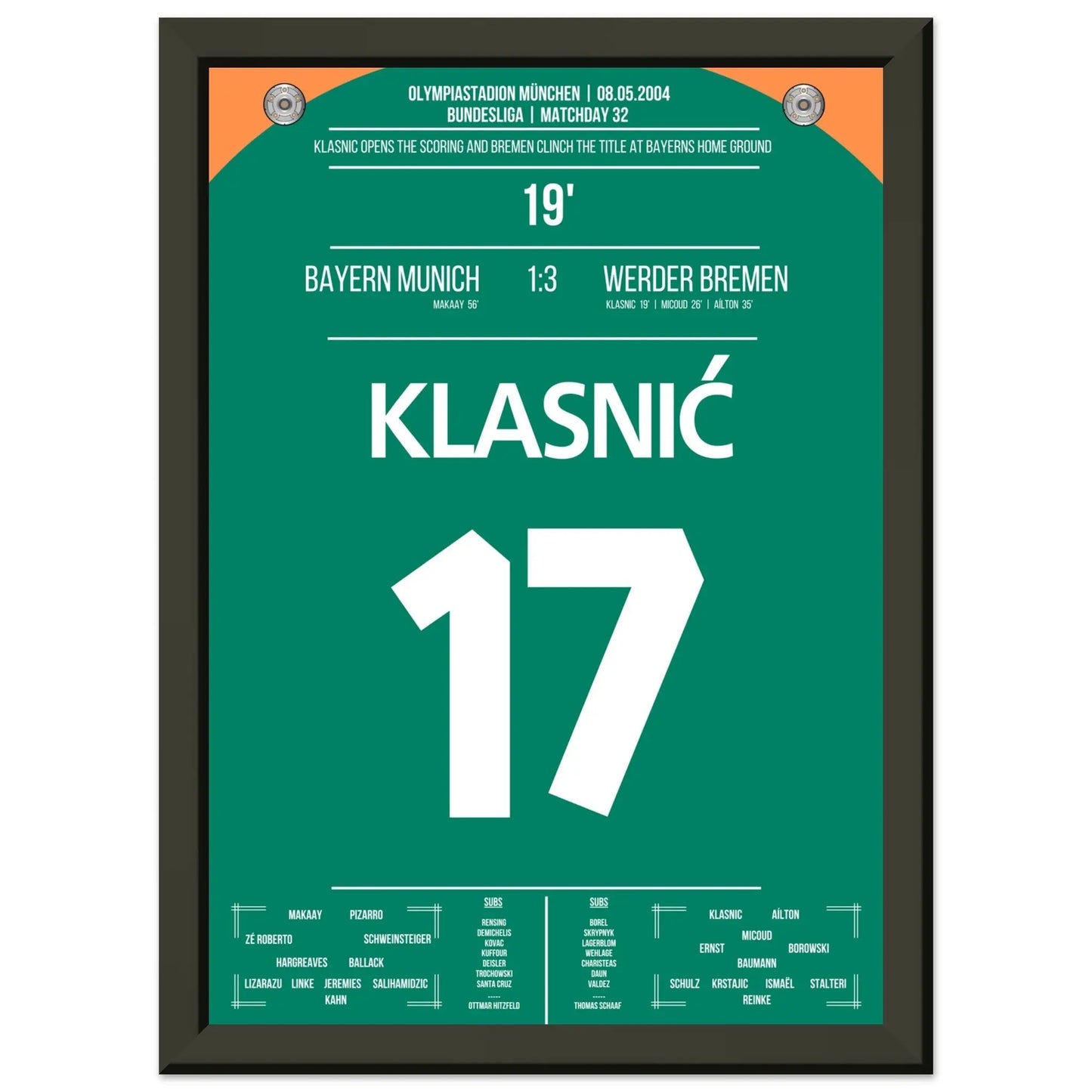El gol de Klasnic en la conquista del campeonato en Múnich 2004
