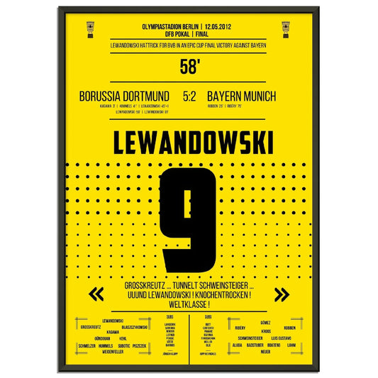 Lewandowski Hattrick im DFB Pokal Finale gegen Bayern 2012 