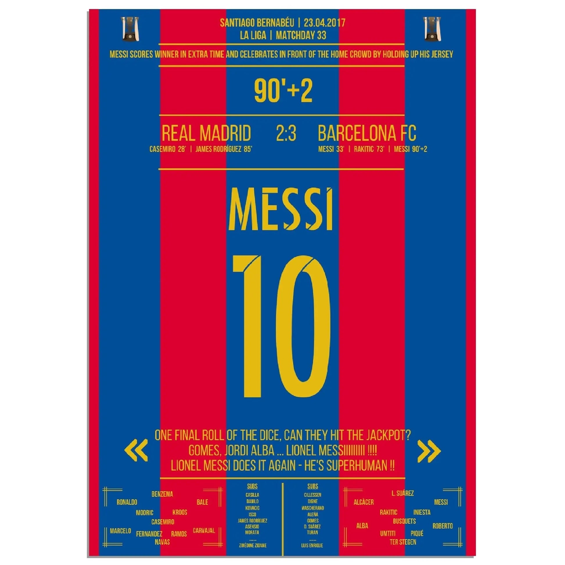 Messi mit legendärem Trikot-Jubel vor Real-Fans 