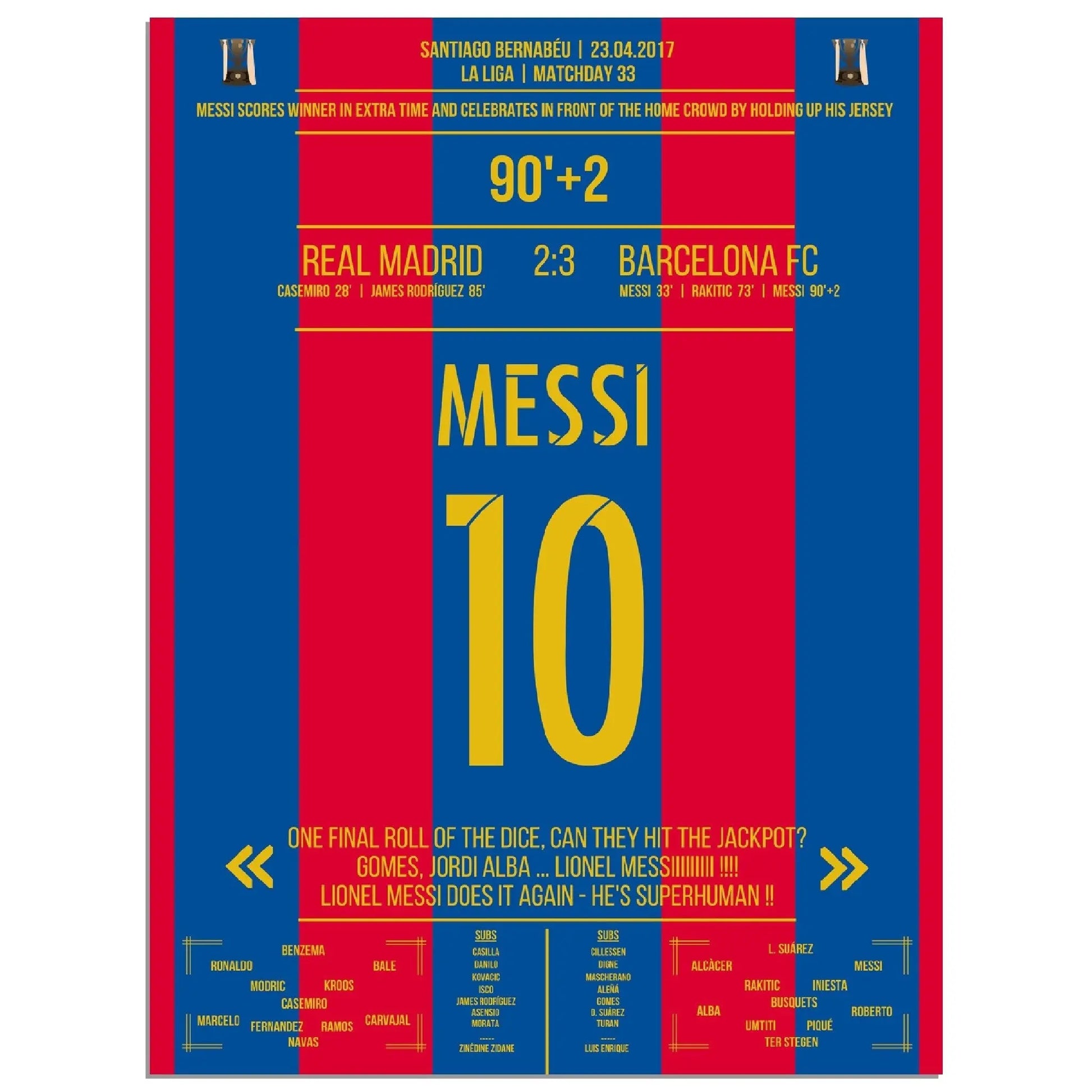 Messi mit legendärem Trikot-Jubel vor Real-Fans 