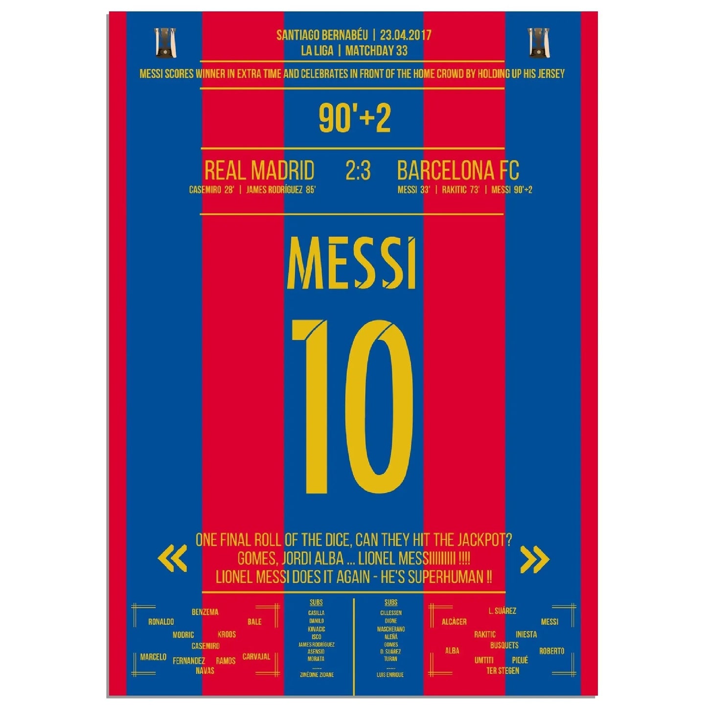 Messi mit legendärem Trikot-Jubel vor Real-Fans 