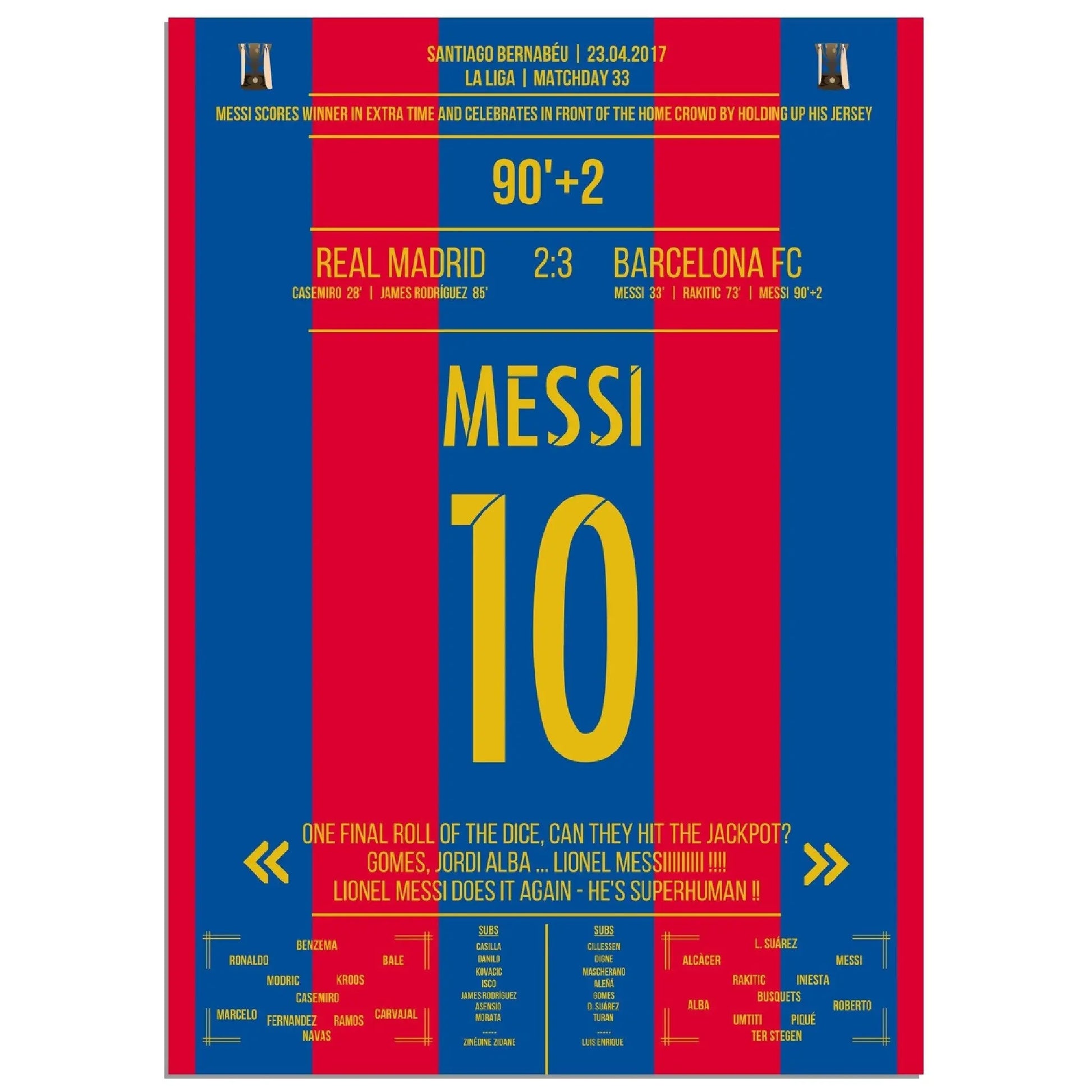 Messi mit legendärem Trikot-Jubel vor Real-Fans 