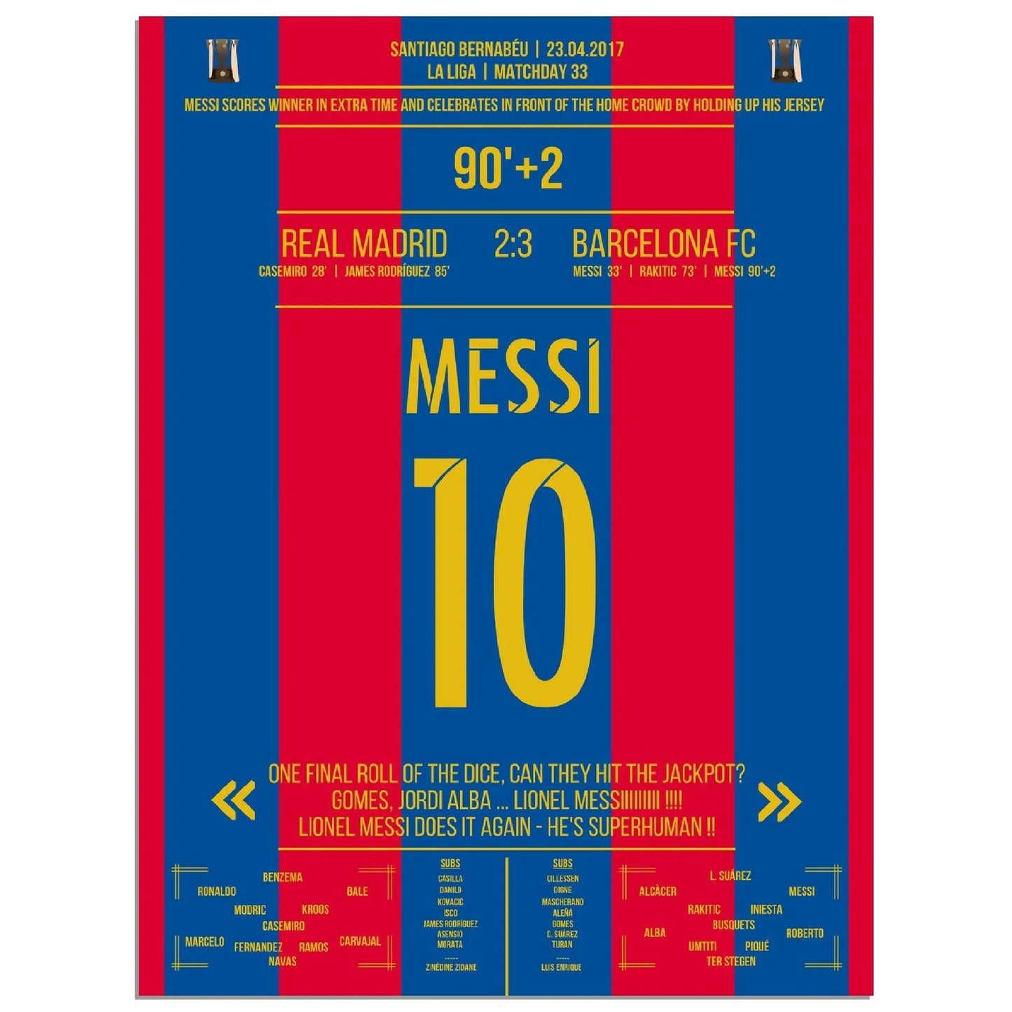 Messi mit legendärem Trikot-Jubel vor Real-Fans 