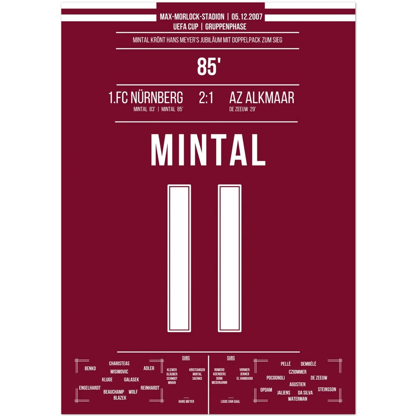 Mintal's später Doppelpack bei Meyer-Jubiläum in 2007 50x70-cm-20x28-Ohne-Rahmen