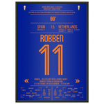 Robben's Solo-Tor gegen Spanien bei der Weltmeisterschaft 2014 50x70-cm-20x28-Schwarzer-Aluminiumrahmen
