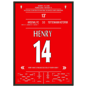 Thierry Henry Iconic Celebration Solo Run Goal Arsenal - Tottenham 2002 