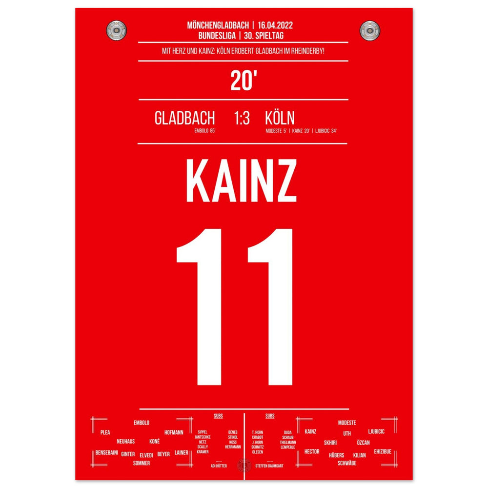 Victoria del Derby de Colonia en Mönchengladbach, temporada de Bundesliga 2021/22