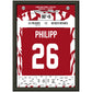Philipp's Siegtreffer gegen den Ex-Club A4-21x29.7-cm-8x12-Schwarzer-Aluminiumrahmen