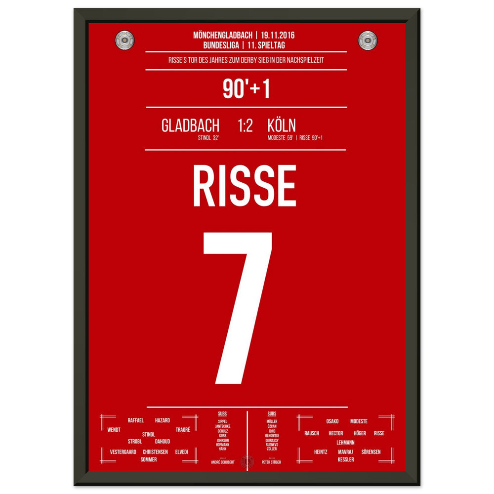 El gol del año 2016 de Risse en el derbi contra Mönchengladbach