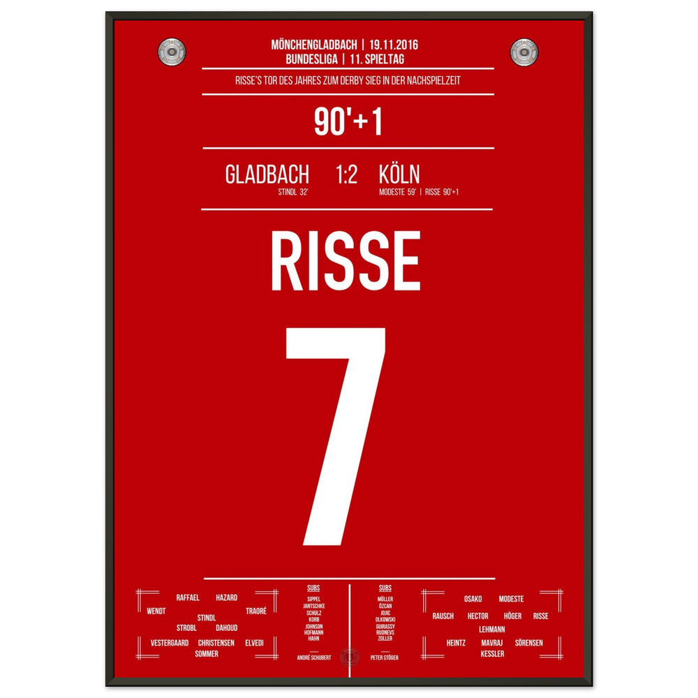 El gol del año 2016 de Risse en el derbi contra Mönchengladbach