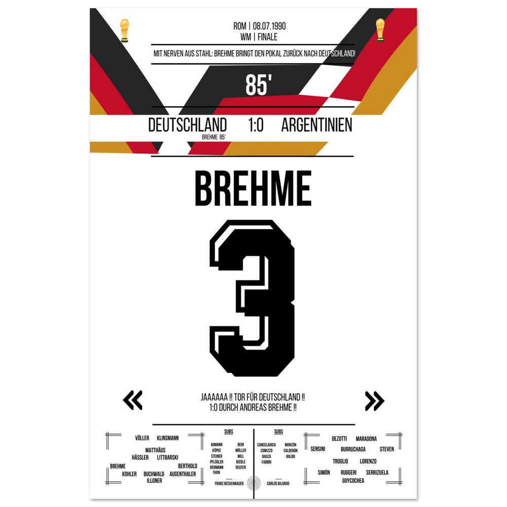 Brehme's penalty against Argentina in the 1990 World Cup final