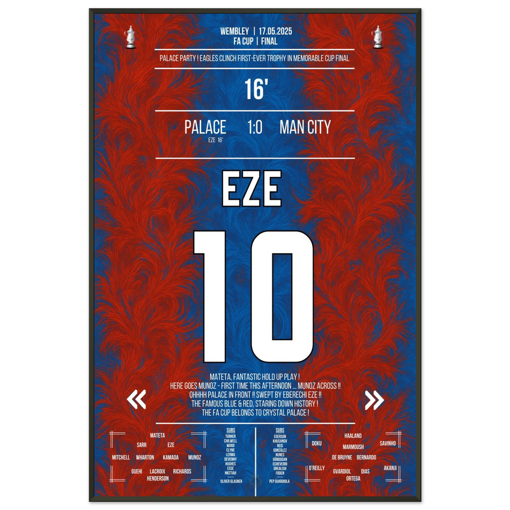 Eze fires Palace to their first-ever cup triumph in club history