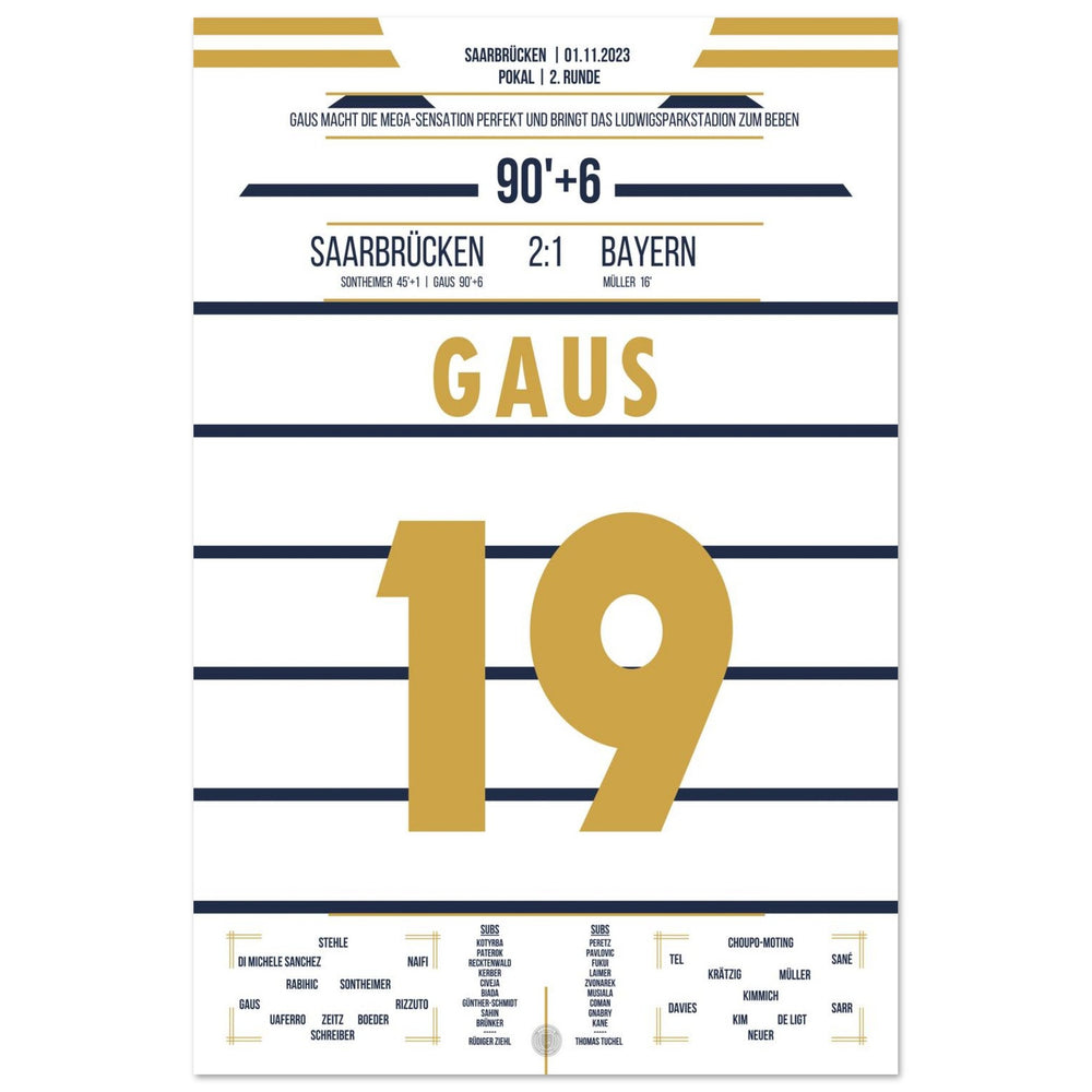 Pokalsensation in Saarbrücken - Gaus schiesst Bayern aus dem Pokal