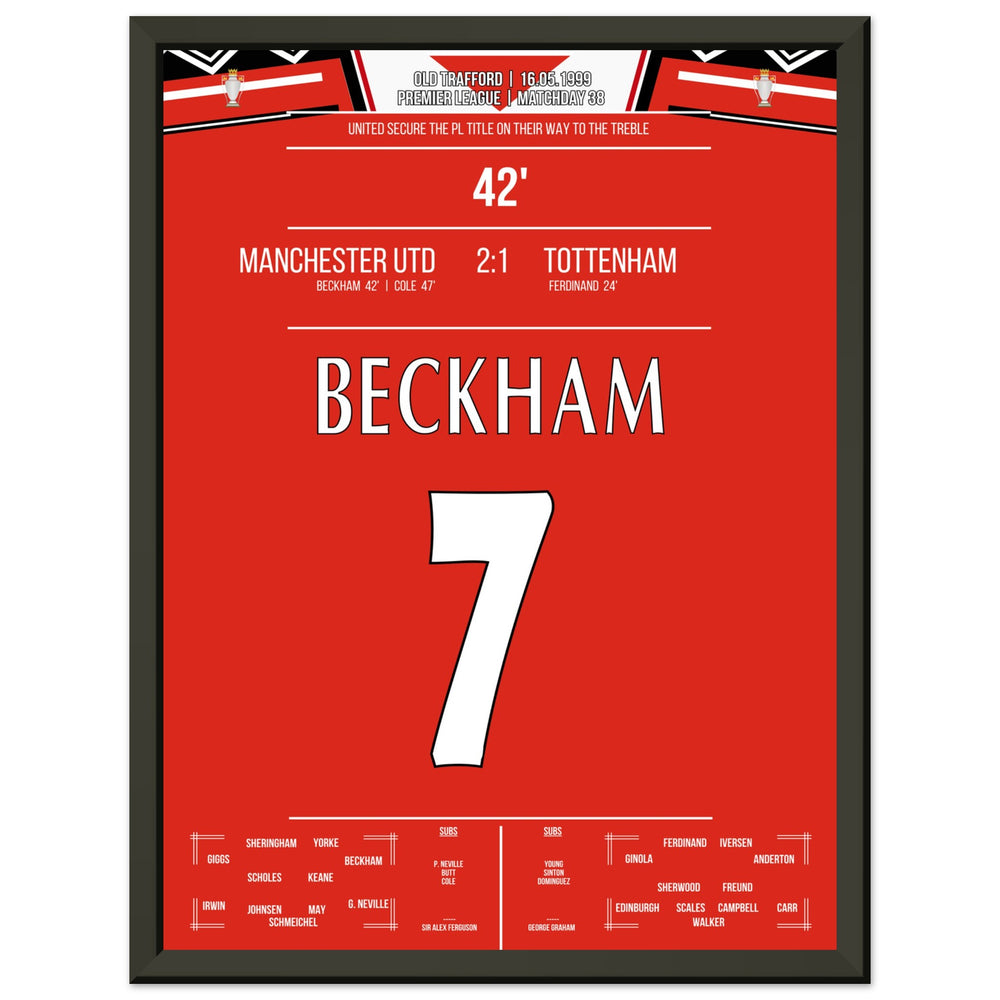 El gol de Beckham en la conquista del campeonato de 1999