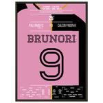 Brunori's Tor bei Palermo's Rückkehr in die Serie B 50x70-cm-20x28-Schwarzer-Aluminiumrahmen