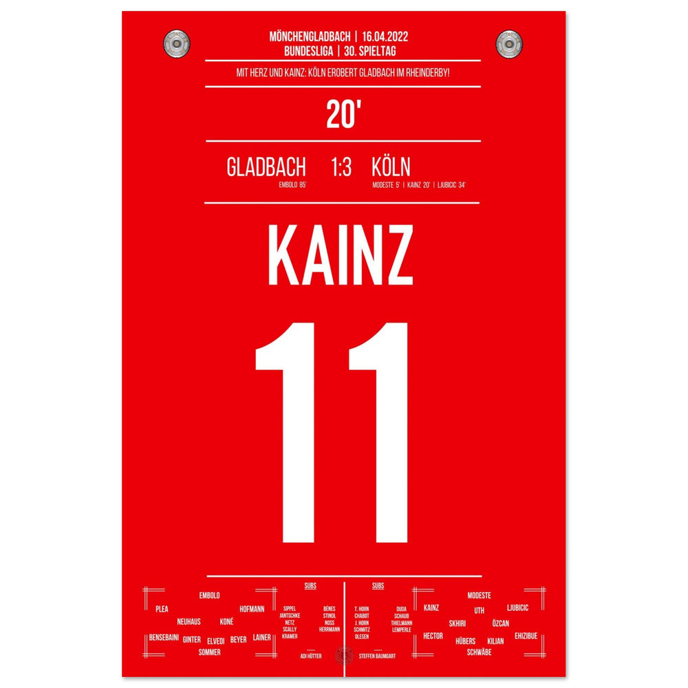 Victoria del Derby de Colonia en Mönchengladbach, temporada de Bundesliga 2021/22