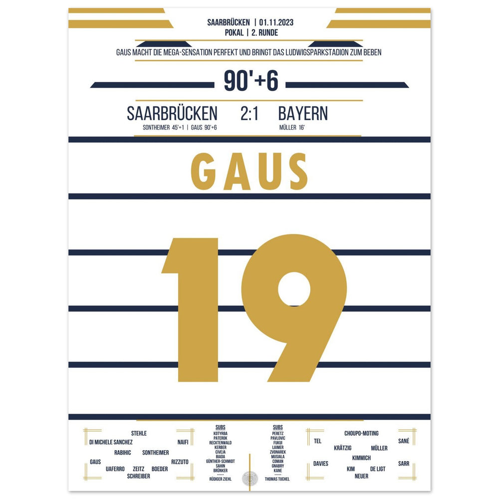 Pokalsensation in Saarbrücken - Gaus schiesst Bayern aus dem Pokal