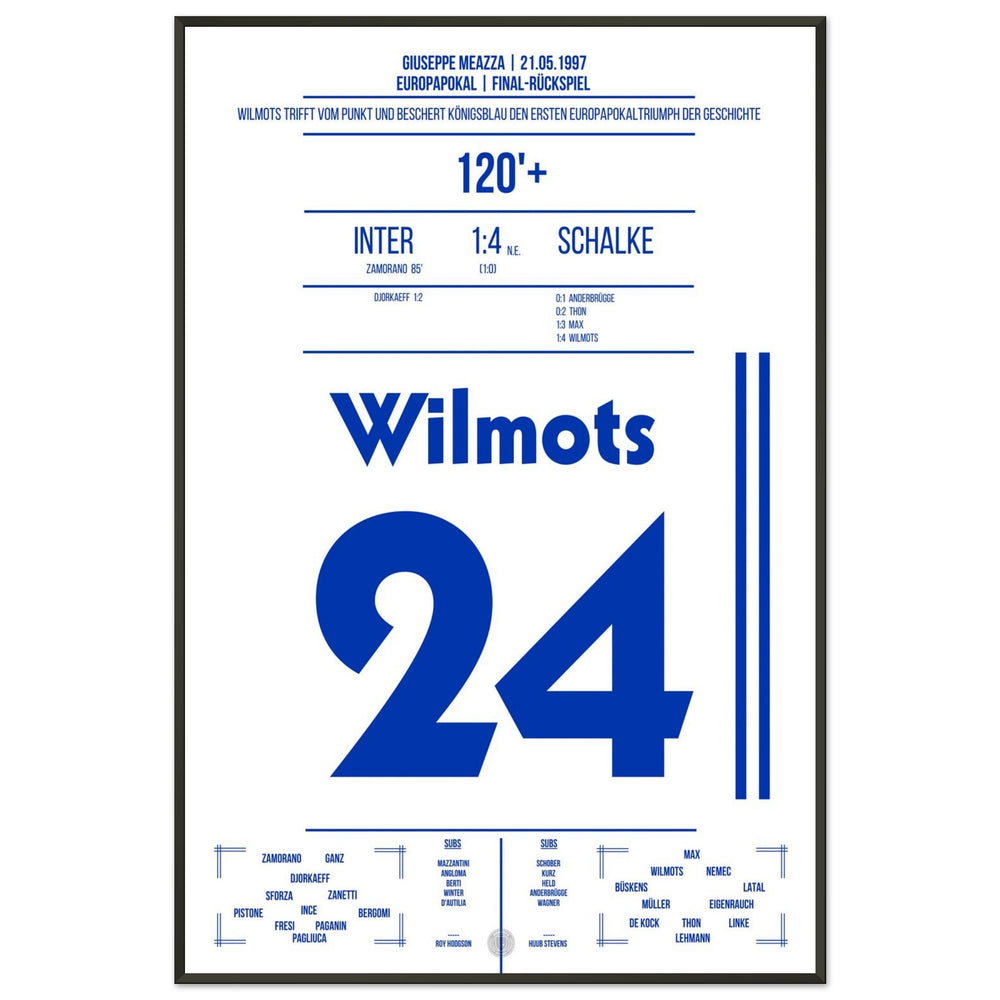 Marc Wilmots verwandelter Elfmeter im Finale 1997 gegen Inter