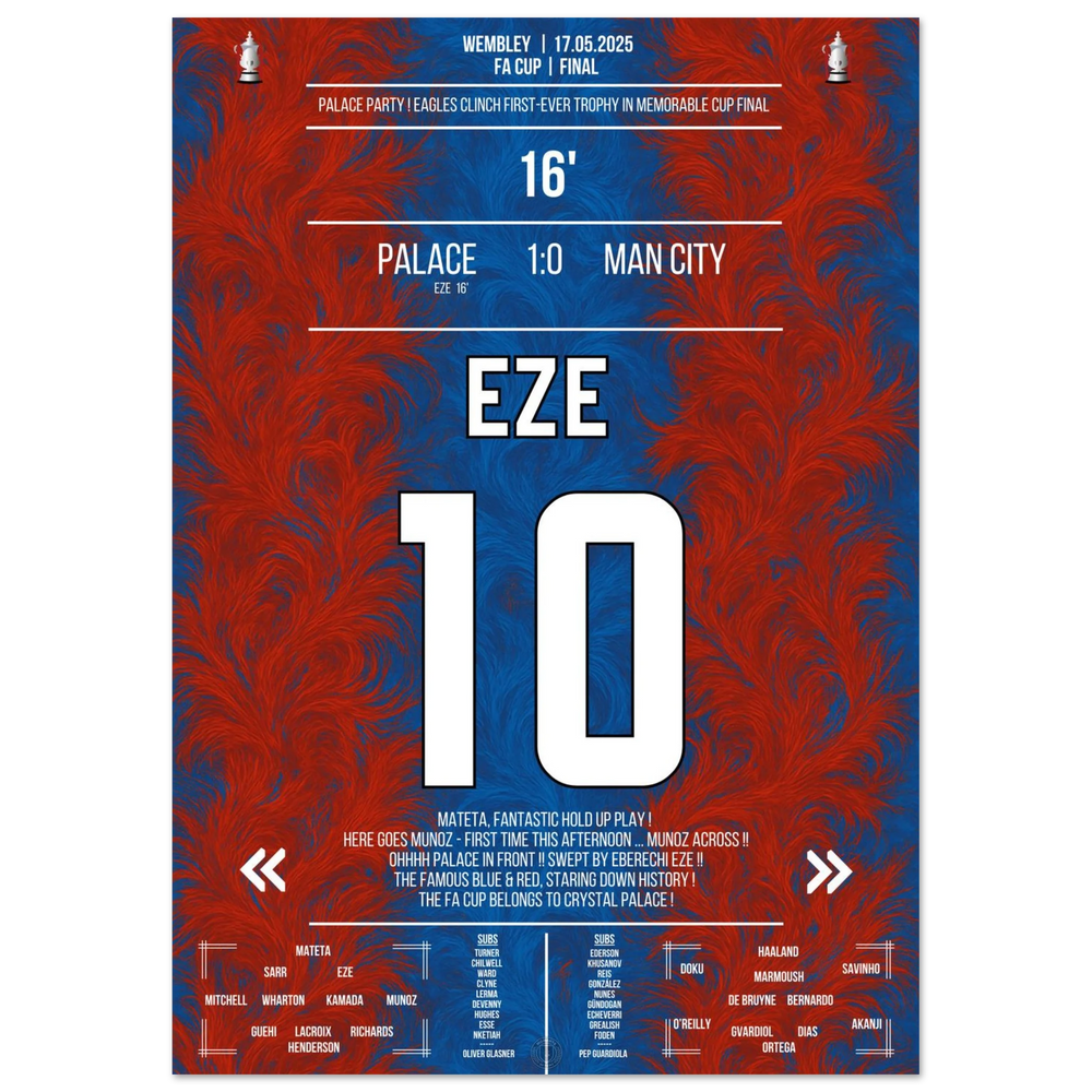 Eze fires Palace to their first-ever cup triumph in club history
