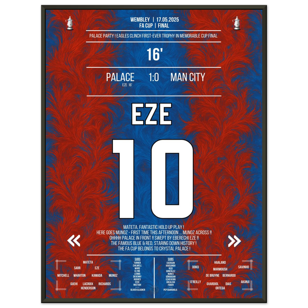 Eze fires Palace to their first-ever cup triumph in club history