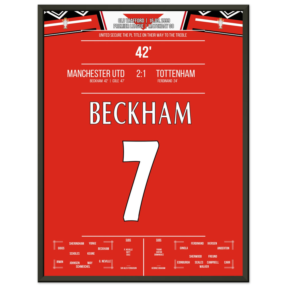 El gol de Beckham en la conquista del campeonato de 1999