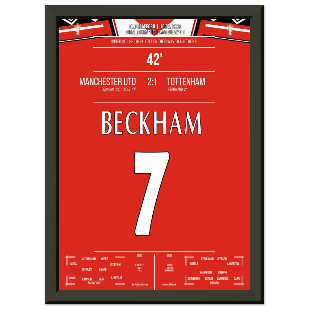El gol de Beckham en la conquista del campeonato de 1999