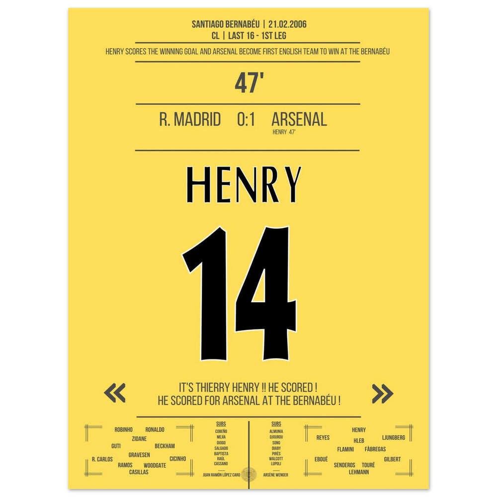 Gol solista leggendario di Thierry Henry al Bernabeu 2006