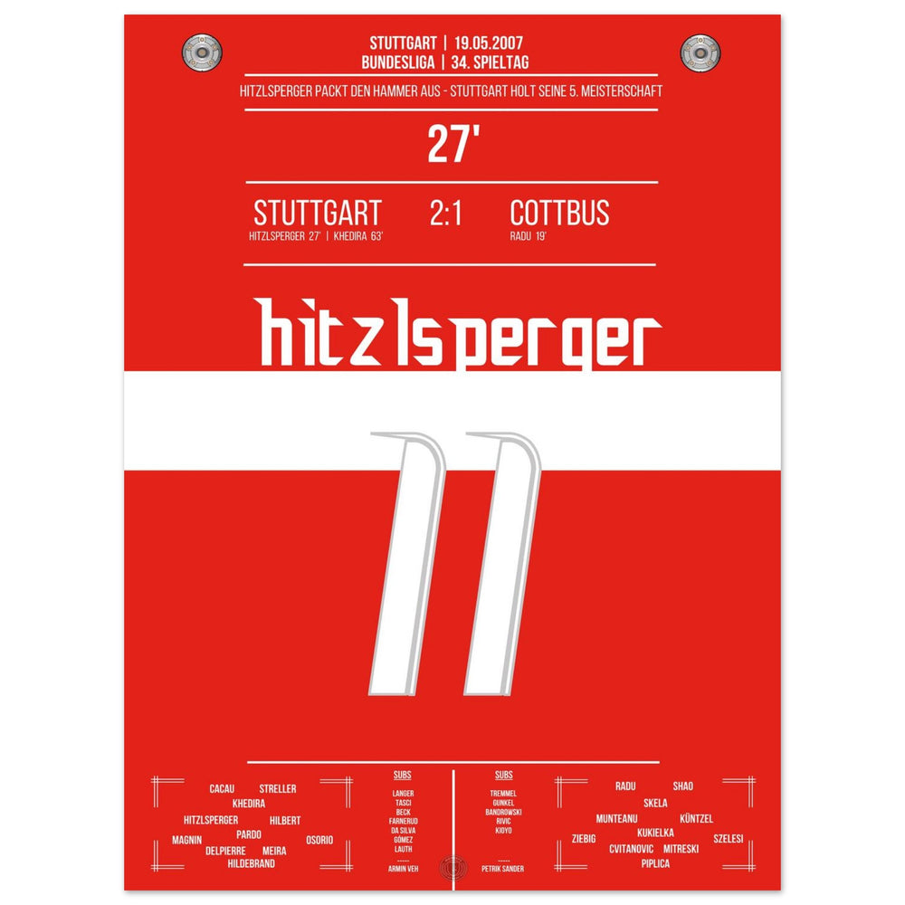 Hitzlsperger's hammer during Stuttgart's championship win in 2007