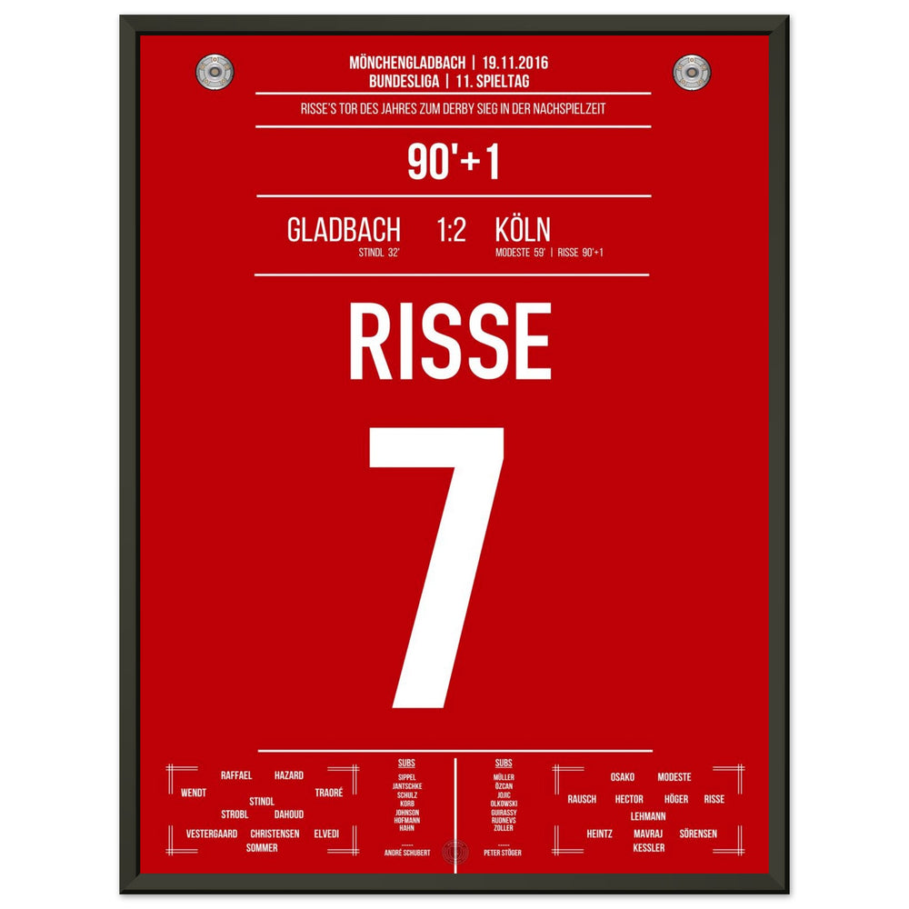 El gol del año 2016 de Risse en el derbi contra Mönchengladbach