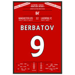 Berbatov-Hattrick versenkt die Reds im Derby 2010 60x90-cm-24x36-Schwarzer-Aluminiumrahmen