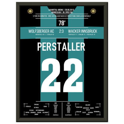 Innsbruck's wilde Aufholjagd zum Klassenerhalt 2013 30x40-cm-12x16-Schwarzer-Aluminiumrahmen