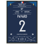 Pavard's Traumtor gegen Argentinien im WM Achtelfinale 2018 50x70-cm-20x28-Schwarzer-Aluminiumrahmen