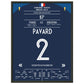 Pavard's Traumtor gegen Argentinien im WM Achtelfinale 2018 45x60-cm-18x24-Schwarzer-Aluminiumrahmen