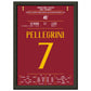 Pellegrini's Hackentor im Derby Sieg gegen Lazio in 2018 A4-21x29.7-cm-8x12-Schwarzer-Aluminiumrahmen