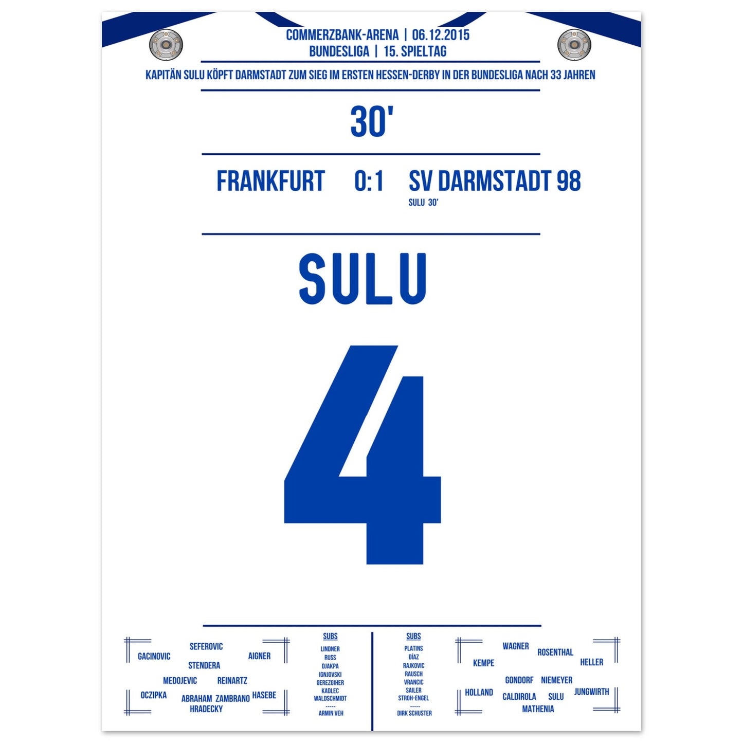 Sulu köpft Darmstadt zum Sieg im Hessen-Derby 2015 30x40-cm-12x16-Ohne-Rahmen
