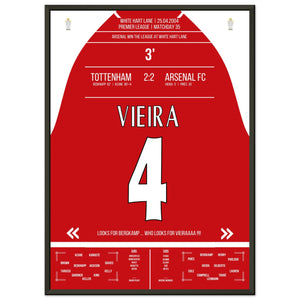 Vieira's Tor beim Gewinn der Meisterschaft an der White Hart Lane 2004 50x70-cm-20x28-Schwarzer-Aluminiumrahmen
